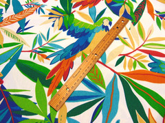 2013 Richloom Cotton Canvas Style Fabric Jungle/Macaw Birds 1yd x 56″