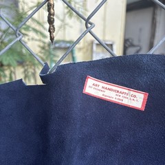 Art Handicrafts Co. 1 Suede Leather Scrap Piece Navy used Sold As Is