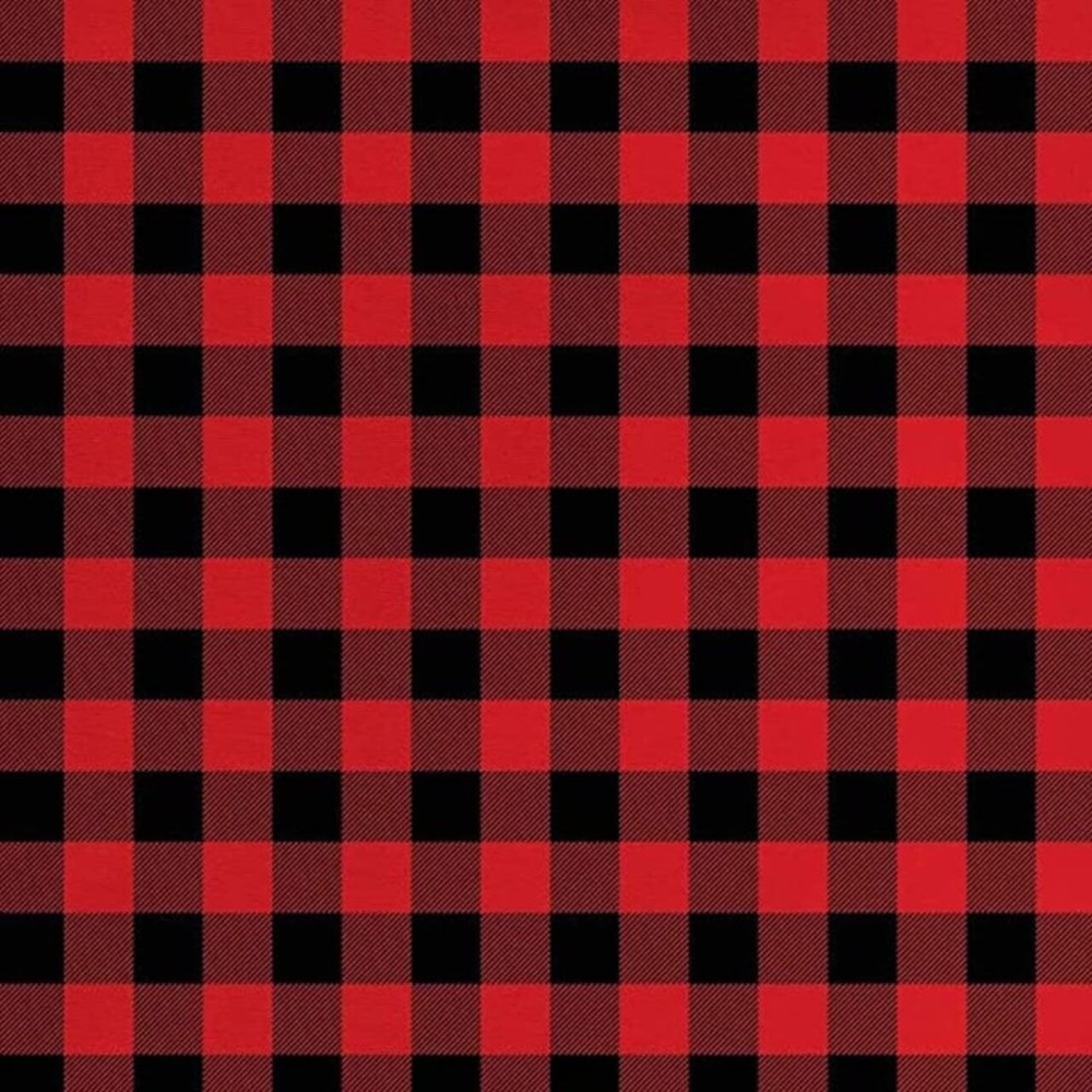 Fabricla Red Black Check Flannel Fabric By The Yard 100 Cotton Soft Brushed