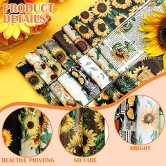 40 Pcs 2.55 Inch Sunflower Jelly Fabric Roll Strips for Quilting Patchwork