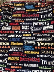 All NFL Teams Solid Fleece Fabric 42”x52”Multicolor