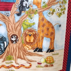 Henry Glass Whole Country Caboodle “Alphabet Zoo” Cotton Panel 43″ x 23″