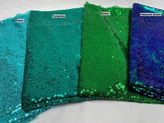 3mm Mermaid Sequin Fabric – Sparkling Iridescent GREEN Purple Sequins 120cm wide