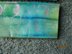 Fat 1/4 bundle 5 pcs. dark blue, light blue, and green with silver highlights