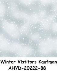 Winter Visitors cotton quilt fabric Kaufman AHYD-20222-254 FROST Grey snow