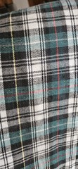 Vintage Green/black /white/red Multi Plaid Cotton Flannel Fabric Tartan 4 Yards