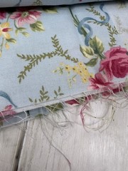 Fabric Cotton Blue Rose Floral 1.5 Yard 44″ Wide Quilt Sew Beginning Fabric