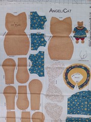 Christmas Fabric Panel Cut N Sew “ANGELICAT” Angel Cat Doll Pattern NEW Vintage