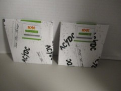 ROCK GROUP ACDC SKETCH LOGO COTTON TOSS FABRIC FAT QUARTER 18″ X21″ Lot Of 2