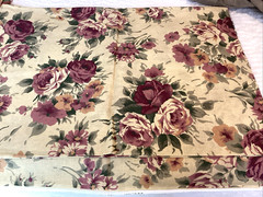 Vtg Cranston Printworks Fabric Roses Floral Cottagecore Romantic Mauve 60″x143″