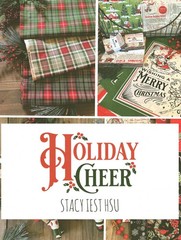 Holiday Cheer Moda Charm Pack, 100% Cotton 5-inch Precut Squares (42 pcs)