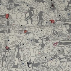 California Hand Prints Fabric by the yard 34×58 In Soft cotton ‘jeweled Batik’