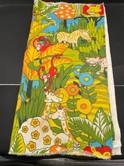 House ‘N Home Fabrics Animal Forest Jungle Drapery Fabric Multi Color 45″x21″