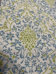 Fabric Cloth Chris Stone California 2006 Blue Green Floral 41″x55″