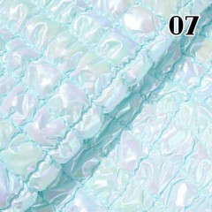 3D Bubble Plaid Puff Shiny PU Fabric Cotton Padded Quilted Embossed Waterproof