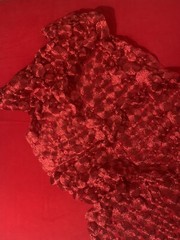 Designer Red Coil Circles High End Speciality Fabric 54×30”