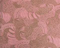 Modal Spandex Pink Brown Abstract Floral Print Jersey Knit Fabric by Yard 12/21