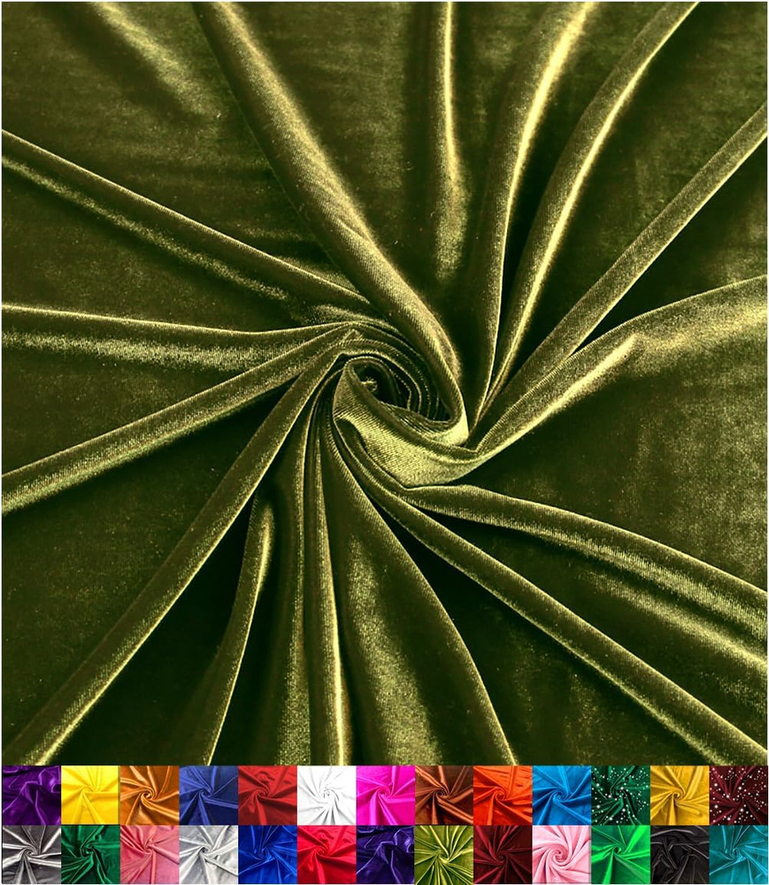 | Stretch Velvet Fabric | Luxury & Soft | Velvet Fabric | 60″ Wide Roll | 10% Sp
