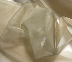 Beige – 100% Silk Organza Fabric 54″ wide