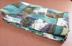 NEW VTG Dress Fabric 8+ Yards One Running Piece Old World Abstract FLAWED 60Wide