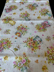 Boots & Blooms Fabric By Sillier Than Sally For P & B Textiles 1 Yd x WOF