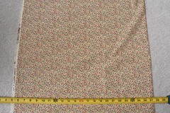 By 1/2 Yd, Vintage, Red Gold Green Calico Quilt Cotton, Classic Cottons, B1638