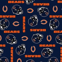 Chicago Bears NFL Fleece Fabric – 60″ Wide – Sold by The Yard & Bolt