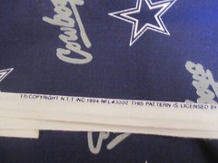 DALLAS COWBOYS NFL 100% COTTON Blue White Star 1994 BTY x 60