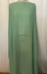 100% Silk Georgette 3D Textured Rib Stripe Sage Green Fabric 1 Yd 11″ Long 56″W