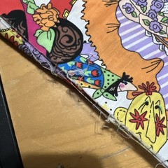 RARE! VTG Elinor Peace Bailey Print fabric Unique Dolls Clowns Ladies