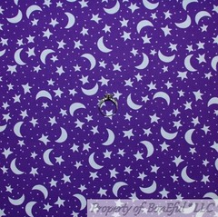 BonEful FABRIC FQ Cotton Quilt Blue Black White B&W Penguin Red Heart I LOVE YOU
