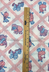 Pink Animals Nursery Polka Dot Children’s Theme Cotton Fabric BTHalfY 345
