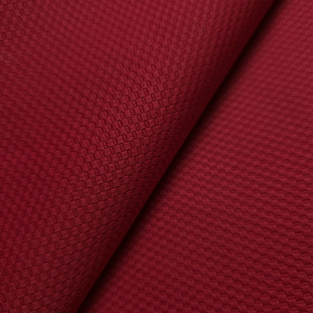 Red Cotton Pique 56″ By The Yard Solid Textured Drapery Cushion Fabric