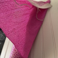 SILK, Pink-White FABRIC 3 Yards x 15 Inches Wide or 108 Inches x 15 Wide