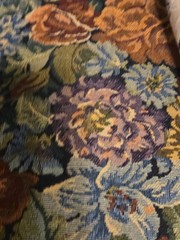 Upholstery Fabric Lot Large Scrap Pieces Floral Design Beautiful Woven