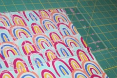 GIRL Girls Fabric Fat Quarter FQ {100% COTTON} Rainbows Rainbow Colorful HAPPY