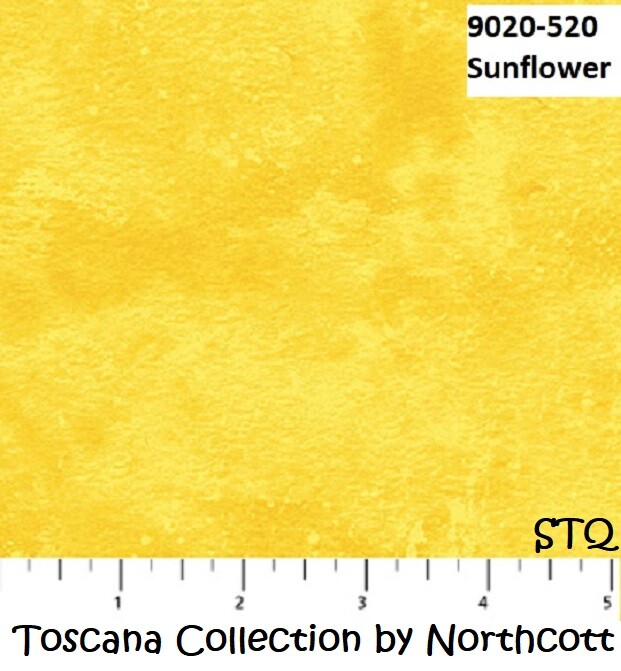 Toscana Mottled Tonal Cotton Quilt Fabric by Northcott 9020-520 Sunflower Yellow