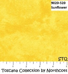 Toscana Mottled Tonal Cotton Quilt Fabric by Northcott 9020-520 Sunflower Yellow