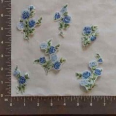 Blue Rose Fabric Iron On Pre-Cut Iron Ons