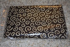 Blank Quilting pattern Btr-M4473 Black & Dark Brown w/tan curls fabric 2 yds