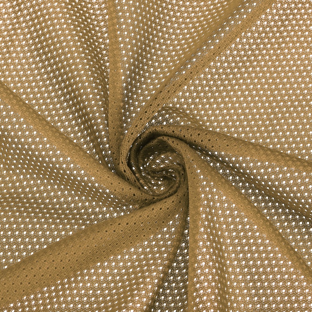 62″ Mesh Fabric Slightly Stretchy for Backpack Pocket, Yellow Brown 1 Yard