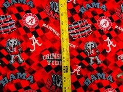 ALABAMA CRIMSON TIDE ROLL TIDE LETTERS “A” BRAND NEW 1/2 YARD 100% COTTON