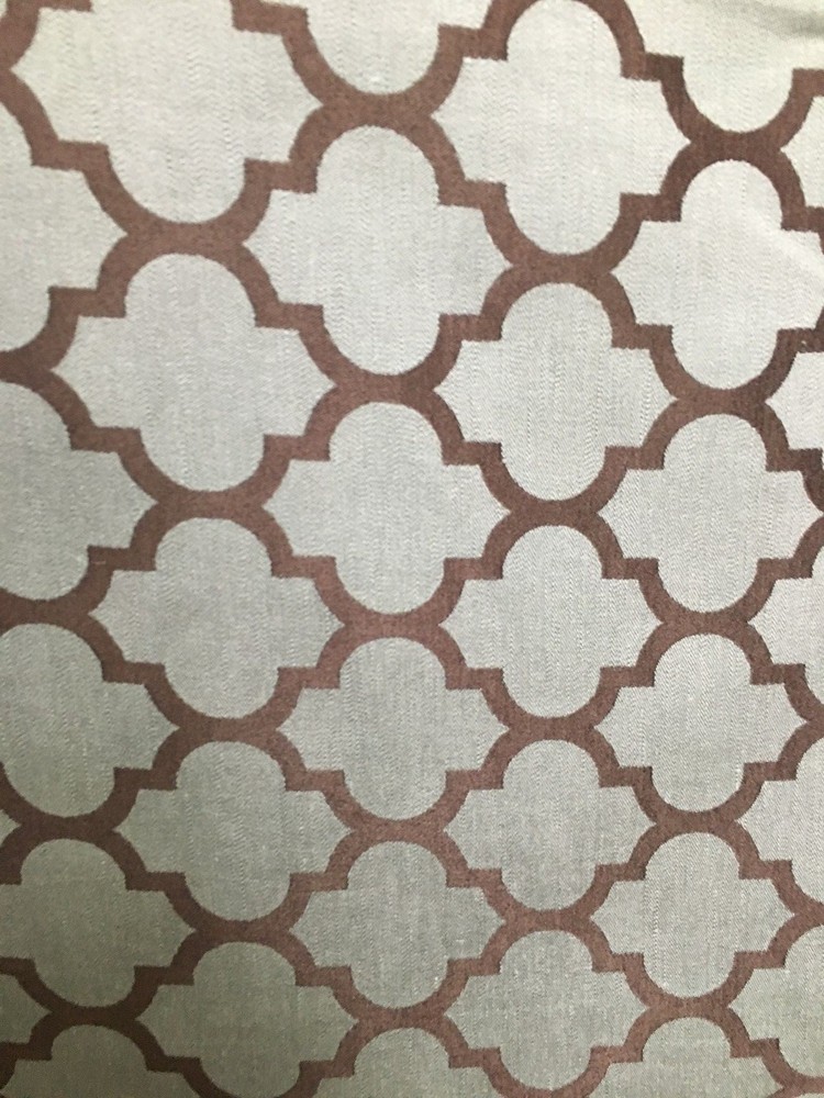 STONE BLUE BROWN Trellis Brocade Upholstery Drapery Fabric (54 in.) Sold BTY