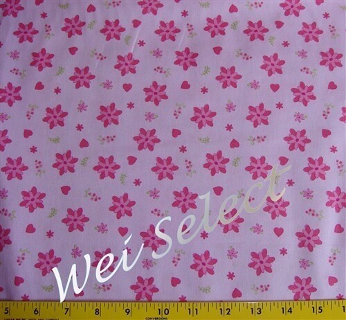 Sweet Pretty Ballerina – Pink Floral on Light Pink Cotton Fabric By Fabri-Quilt