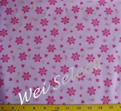 Sweet Pretty Ballerina – Pink Floral on Light Pink Cotton Fabric By Fabri-Quilt