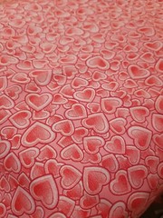 Hearts Print Polyester Cotton Blend 60″ width Polycotton Printed Fabric by Yard