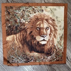 Lot of 4 Squares ~ Safari Animals Quilt 12”x12” Block Quality 100% Cotton Fabric