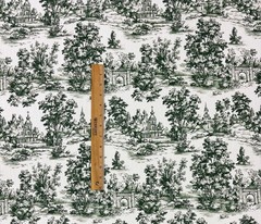 COLE & SONS VILLANDRY TOILE CHARCOAL GRAY FRENCH COTTON FABRIC BY YARD 54″W