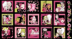 23″ X 44″ Panel Love Your Look Salon Hairdressers Black Cotton Fabric D413.11
