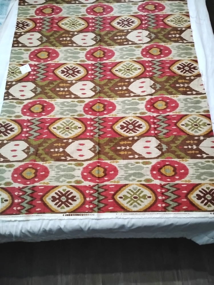 Aztec Tribal Print Fabric Collection Richloom Kachina Ikat Appox 40″X 52″ Read